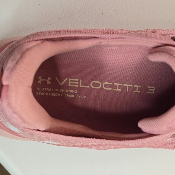 Under Armour Women Flow Velociti 3 Running Shoe Pink Rose Sz 12 - Picture 7 of 10